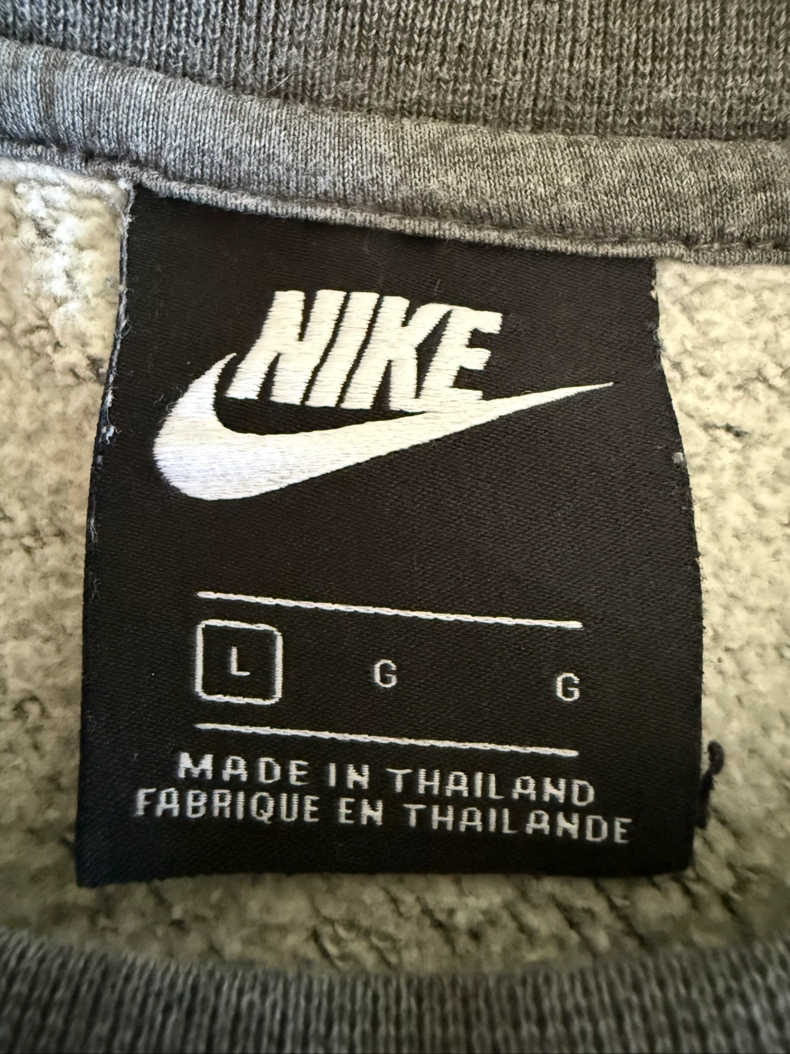 Sweat Nike vintage homme L gris – Logo brodé – Bon état – photo 6